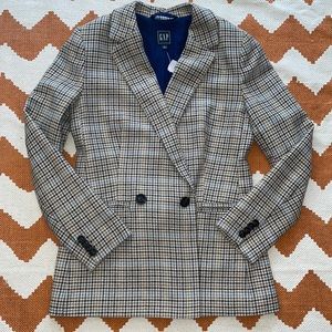 Gap Houndstooth Double Breasted Blazer NWT